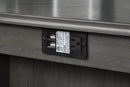 Amy 5 Pc 60" Counter Storage Table+Chairs-Gray