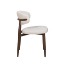 Royce Side Chair W/ Walnut Metal Frame -Beige (2 Per Carton)