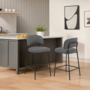 Blythe Gray Vegan Leather Counter Chair (2 Per Carton)
