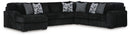 Midnight-Madness Sectional with Chaise - Onyx