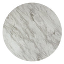 Celeste 42" Round Counter Table-Espresso/Faux Marble