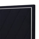 Ava 5/0 Q Headboard, Footboard & Slat Kit-Ebony