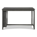 Amy 5 Pc 60" Counter Storage Table+Chairs-Gray