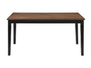 Potomac 60" Rectangle Dining Table & 4 Chairs-Brown/Black