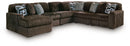 Midnight-Madness Sectional with Chaise - Chocolate