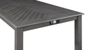 Amy 5 Pc 60" Counter Storage Table+Chairs-Gray