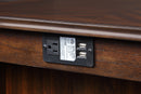 Amy 5 Pc 60" Counter Storage Table+Chairs-Brown Cherry