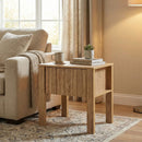 Thayer One Drawer End Table/Bedside Table-Natural