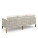 Carezza 5 Pc Set - Sofa, 2 Club Chairs, 2 Stools- Taupe
