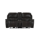 Brookings Console Loveseat W/ Dual Recliners-Charcoal