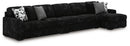 Midnight-Madness Sectional with Chaise - Onyx