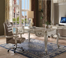 Versailles Bone White Computer Desk & Hutch