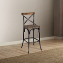Zaire Antique Black & Antique Oak Bar Chair (1Pc)