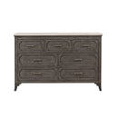 Lisbon Marble Top Dresser-Gray
