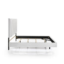 Europa 5/0 Q Headboard, Footboard & Slats-White