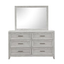 Fiona Landscape Mirror-Mist Gray