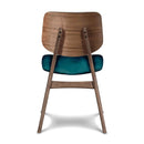 Oscar Chair With Forest Green Cushion-Walnut
