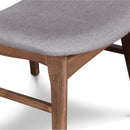 Oscar Chair With Dk Gray Cushion-Walnut