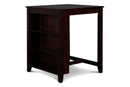 Gia 3 Pc 30" Storage Counter Table & 2 Chairs-Ebony