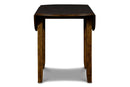 Gia 3 Pc 42" Drop Leaf Dining Table & 2 Chairs-Brown