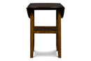 Gia 3 Pc 42" Counter Drop Leaf Table & 2 Chairs-Brown