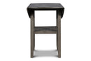 Gia 3 Pc 42" Counter Drop Leaf Table & 2 Chairs-Gray