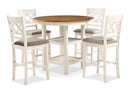 Cori Counter 5 Pc Set-Bisque/Brown