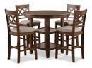 Cori Counter 5 Pc Set-Brown Cherry