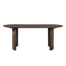Kody 79" Oval Dining Table Top-Dk Walnut