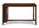 Amy 5 Pc 60" Counter Storage Table+Chairs-Brown Cherry