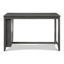 Amy 5 Pc 60" Counter Storage Table+Chairs-Gray