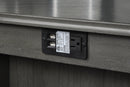 Amy 5 Pc 60" Counter Storage Table+Chairs-Gray