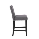 Celeste 5Pc 42" Marble Finish Counter Table & 4 Chairs-Gray