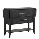 Sable Crest Drop Leaf Server-Black