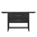Sable Crest Drop Leaf Server-Black