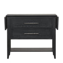 Sable Crest Drop Leaf Server-Black