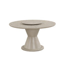 Gwendolyn Round Dining Table Top & Lazy Susan-Cerused Taupe
