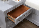 CASTLILE Night Stand w/ USB, Gray