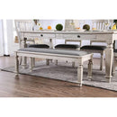 Georgia Antique White/Gray Bench