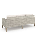 Carezza 5 Pc Set - Sofa, 2 Club Chairs, 2 Stools- Taupe