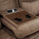 New Classic Furniture Harley Sofa with Power Footrest in Light Brown