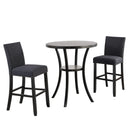 CRISPIN 36" ROUND BAR TABLE-GRAY