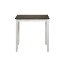 HESTON 36" STORAGE COUNTER TABLE SET W/2 CHAIRS-WHITE/GRAY