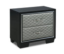 LUXOR NIGHTSTAND-BLACK/SILVER