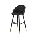 Oliver Black Vegan Leather Bar Chair (2 Per Carton)