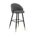 Oliver Gray Vegan Leather Bar Chair (2 Per Carton)