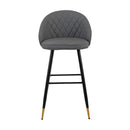Oliver Gray Vegan Leather Bar Chair (2 Per Carton)