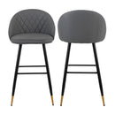 Oliver Gray Vegan Leather Bar Chair (2 Per Carton)