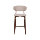 Royce Bar Chair W/ Walnut Metal Frame- Toast (2 Per Carton)
