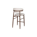 Royce Counter Chair W/Walnut Metal Frame-Beige (2 Per Carton)